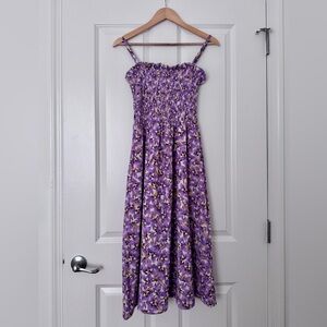 Purple Floral Maxi Dress